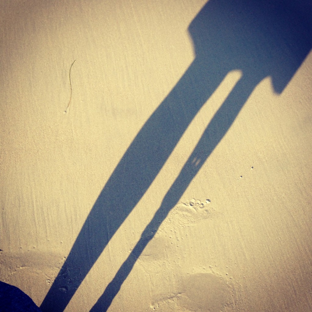 shadow, at the beach